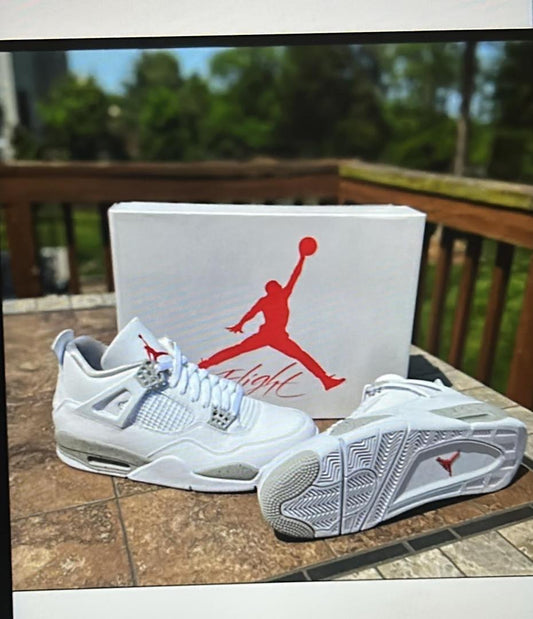 👟Jordan 4 Retro White Oreo (Tech White) – Qualité Originale