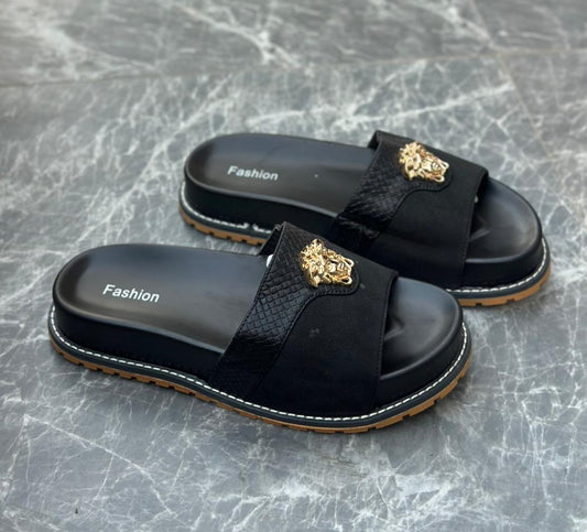 Sandales "Grand Dakar" Premium – Confort Absolu & Style Sénégalais (Camel & Black)