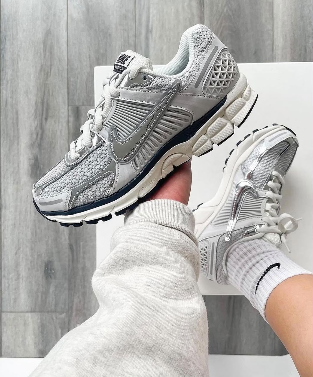 Sneakers Respirantes à Semelle Épaisse – Coloris blanc