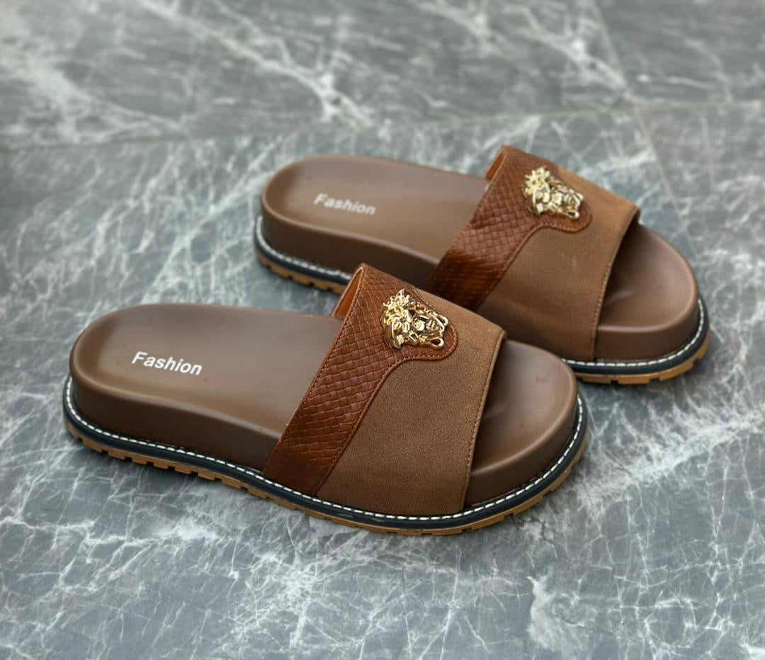 Sandales "Grand Dakar" Premium – Confort Absolu & Style Sénégalais (Camel & Black)