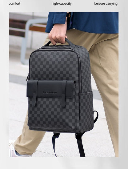 Sac à Dos en Cuir Cognac – Style Rétro Chic – Finitions Laiton