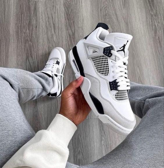 👟Jordan 4 Retro White Oreo (Tech White) – Qualité Originale