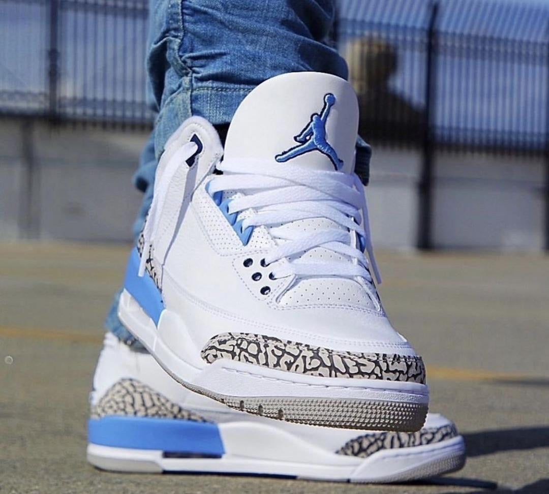 🇸🇳 Jordan 3 Retro "UNC" – Le White & Blue du Tar Heel