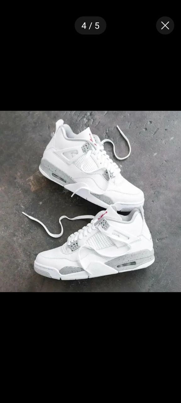 👟Jordan 4 Retro White Oreo (Tech White) – Qualité Originale