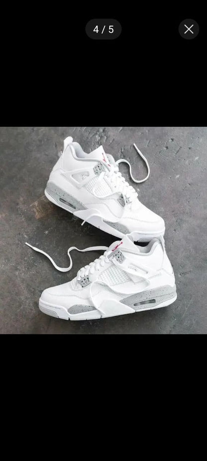 👟Jordan 4 Retro White Oreo (Tech White) – Qualité Originale