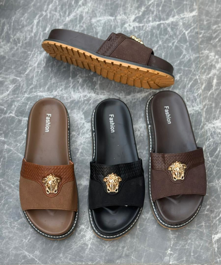 Sandales "Grand Dakar" Premium – Confort Absolu & Style Sénégalais (Camel & Black)