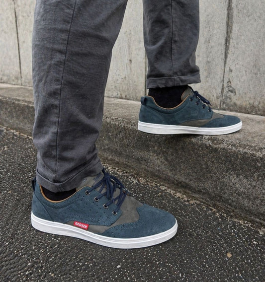 Baskets GEOXER "Street Luxury" – L’Élégance Urbaine (Noir & Gris Anthracite)