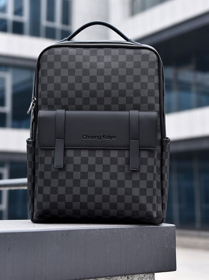 Sac à Dos en Cuir Cognac – Style Rétro Chic – Finitions Laiton
