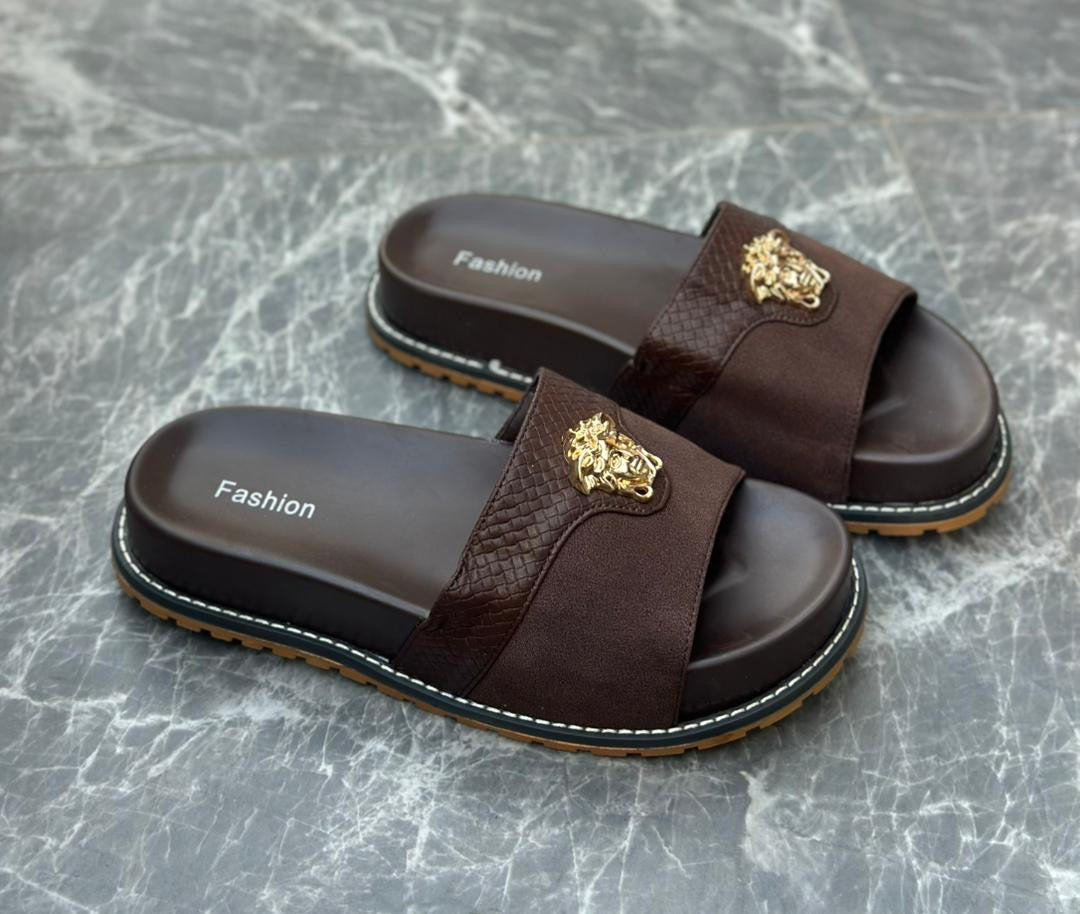 Sandales "Grand Dakar" Premium – Confort Absolu & Style Sénégalais (Camel & Black)