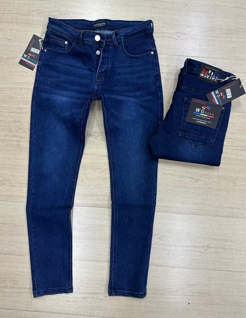 Pantalon Jean Slim Fit pour Homme – Coupe Ajustée avec Boutons Apparents