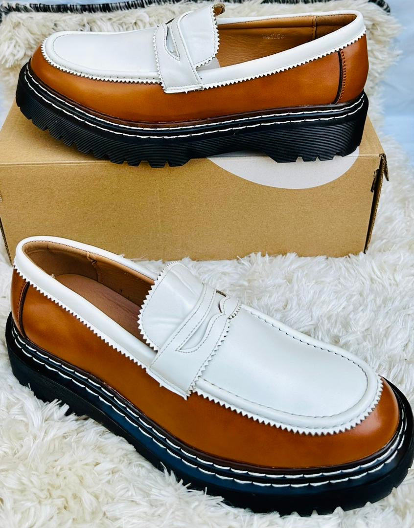 Mocassins Bicolores "Haut de Gamme" - Style Chic & Robuste