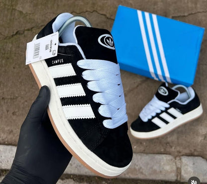 Campus noir blanc Femme – Sneakers Tendance & Confort Élégant