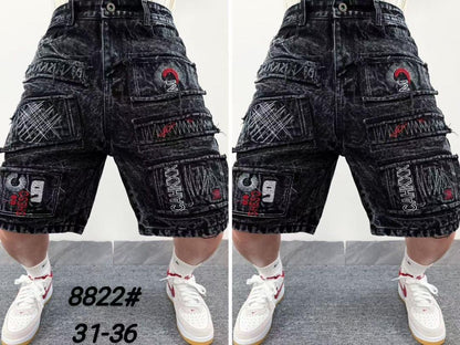 Short Jean Homme Patchwork Denim Bleu – Style Urbain Tendance