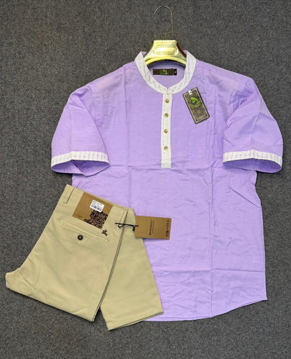L'Élégance Sahélienne : Tunique Col Officier & Pantalon Chino