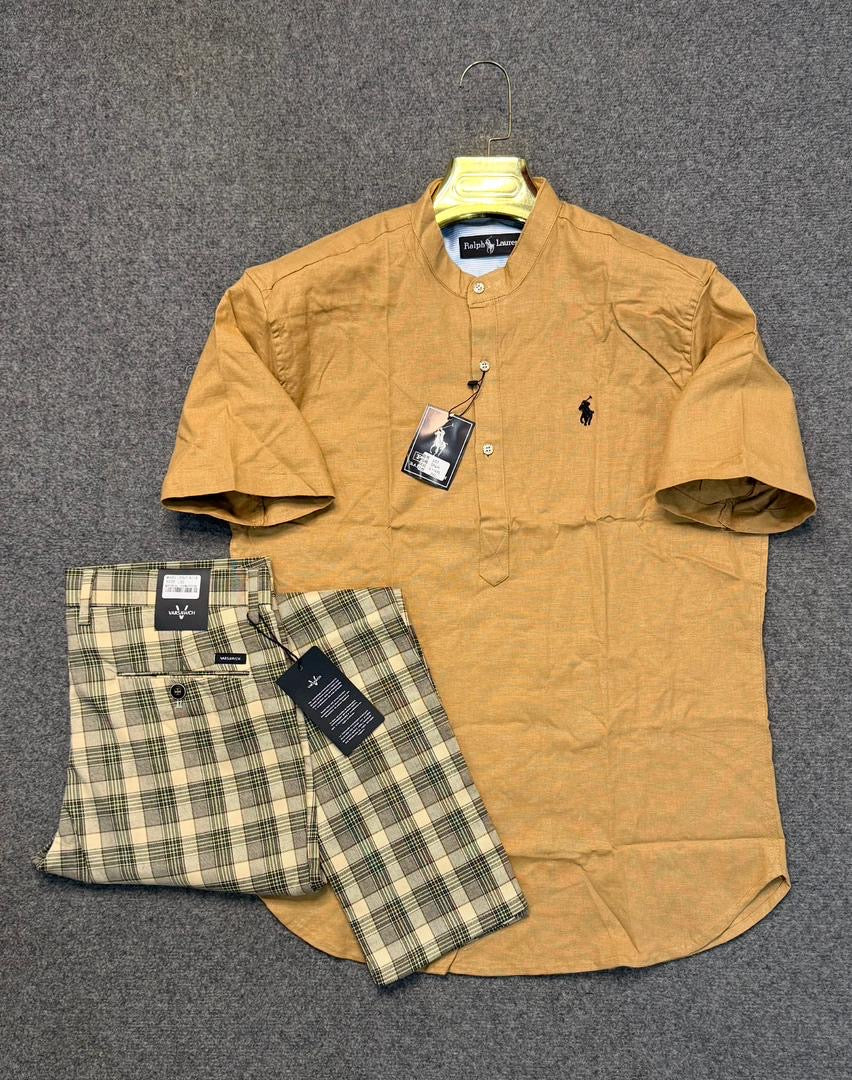 L'Élégance Sahélienne : Tunique Col Officier & Pantalon Chino