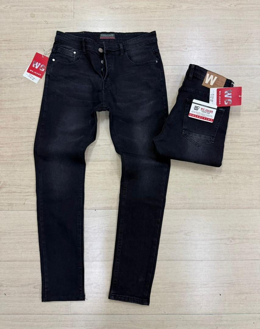 Pantalon Jean Slim Fit pour Homme – Coupe Ajustée avec Boutons Apparents