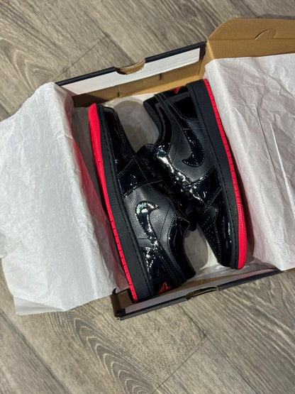 Nike Air Jordan 1 Low "Patent Black Red" (Suela Roja)