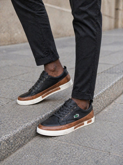 Baskets GEOXER "Street Luxury" – L’Élégance Urbaine (Noir & Gris Anthracite)