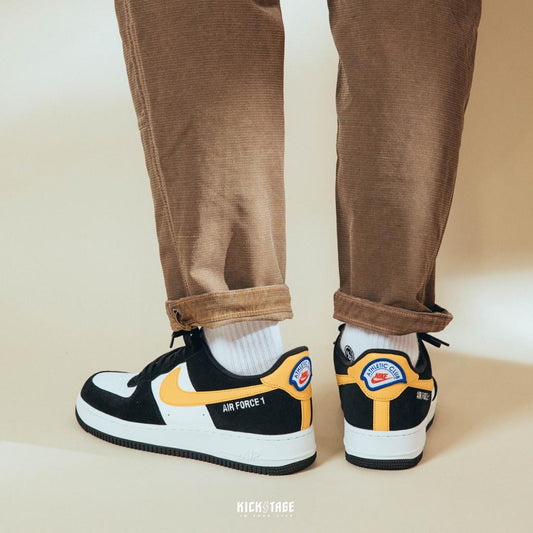 Nike Air Force 1 '07 LV8 "Athletic Club" – Black/Yellow Ochre