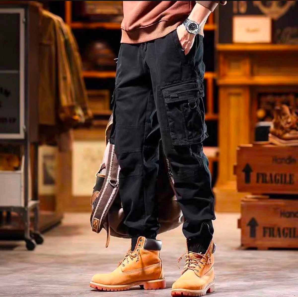 * Pantalon Cargo Homme – Style Urbain & Confort Premium
