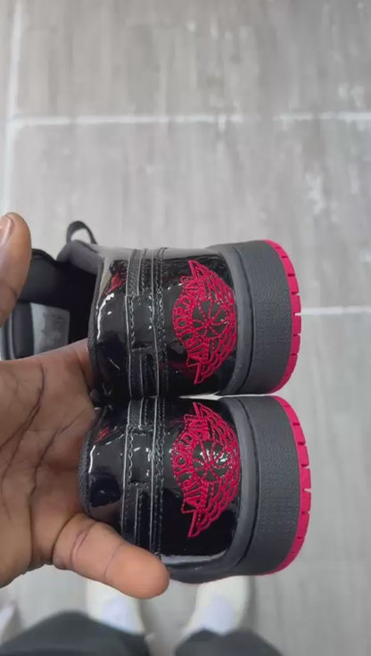 Nike Air Jordan 1 Low "Patent Black Red" (Suela Roja)