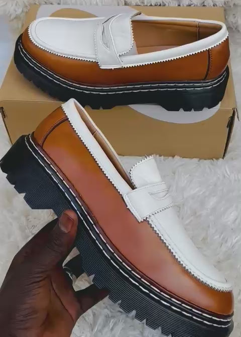 Mocassins Bicolores "Haut de Gamme" - Style Chic & Robuste