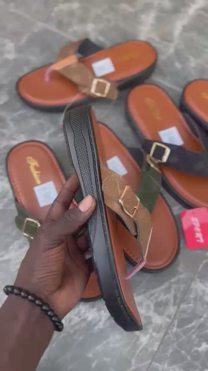 : Sandale "Dakar Prestige" – Cuir & Confort Absolu